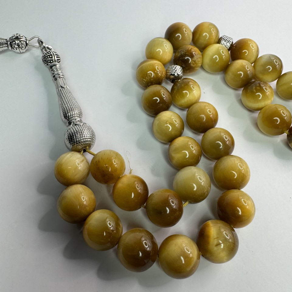 SR0012 High Quality Golden Tiger Eye Stone Rosary SR0012 High Quality Golden Tiger Eye Stone Rosary